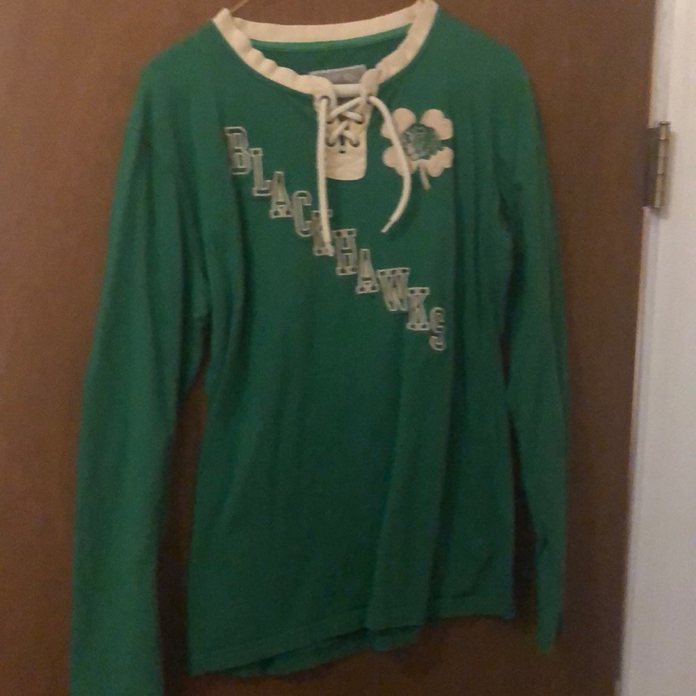 Irish Chicago Blackhawks long sleeve sweater
